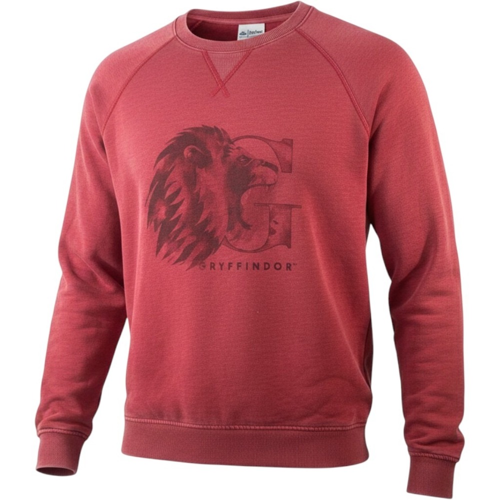 Harry Potter Gryffindor Sweatshirt Mens Medium‎ Red Washed Lion Graphic Pullover